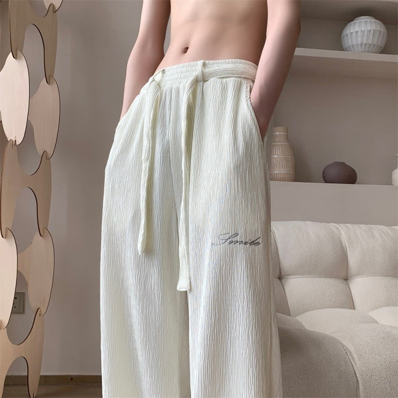 Loose Ins Pleated Wide-leg Pants