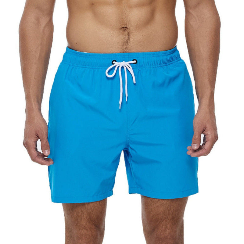 Summer Men's Solid-Colored Athletic Casual Cropped Shorts