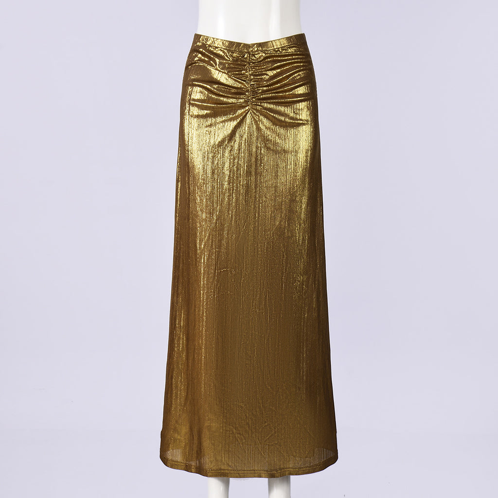 Hip-hugging Pleated Low-rise Skirt Women's