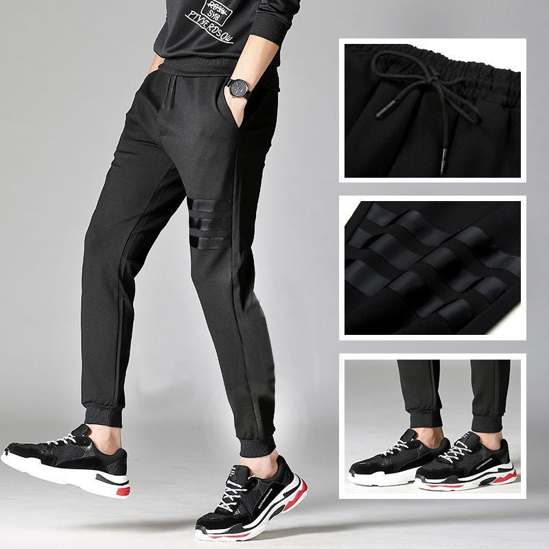 Breathable Stretchy Plus-Size Jogger With Drawstring Waist Mens Athletic Trousers Work Pants