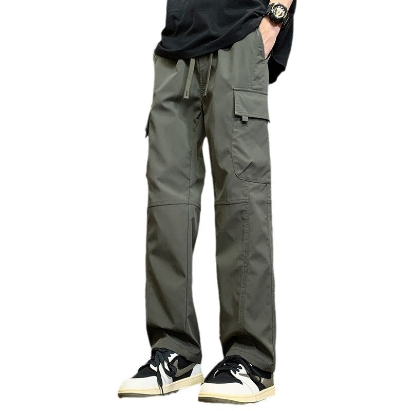 Men's Loose-Fit Straight-Cut Casual Sports Pants