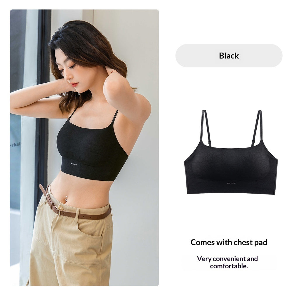 Ice-silk Cooling Camisole Seamless Support Stylish Back Design