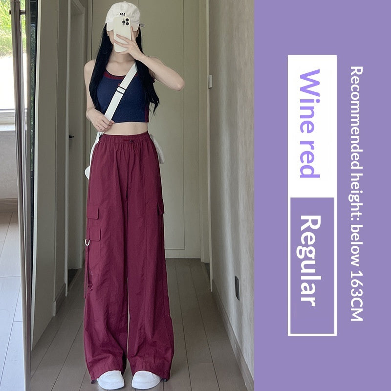 Purple Parachute Work Pants For Women