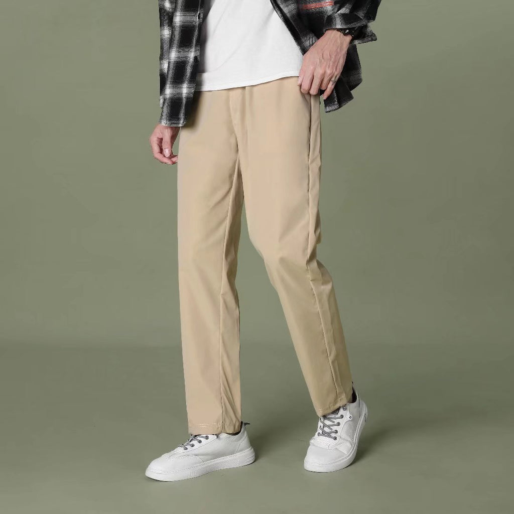 SpringAutumn All Match Stretchy Loose Cropped Suit Pants