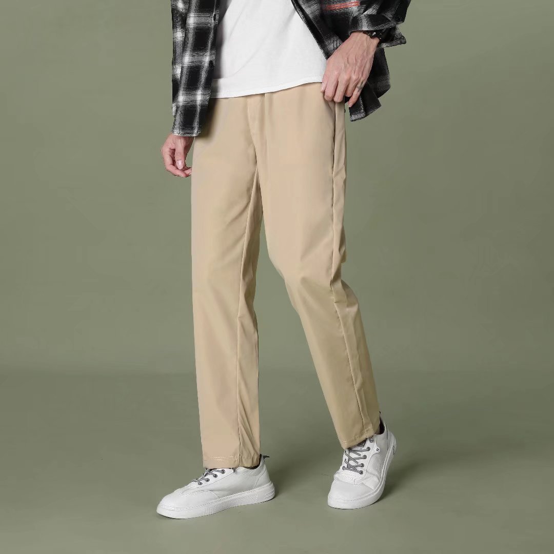 SpringAutumn All Match Stretchy Loose Cropped Suit Pants