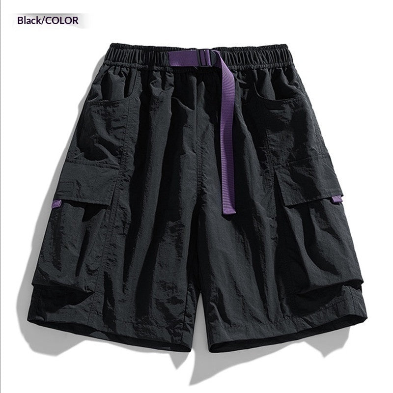 American-style Functional Quick-drying Ice-silk Work Shorts For Men