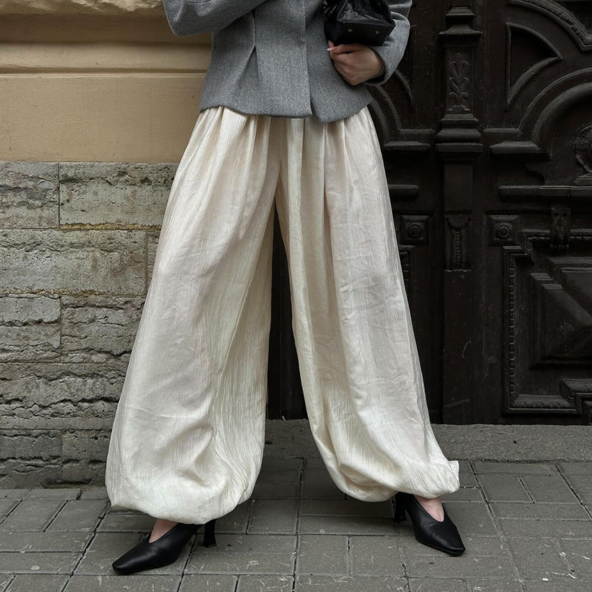 Versatile Ankle-cuffed Long Lantern Pants
