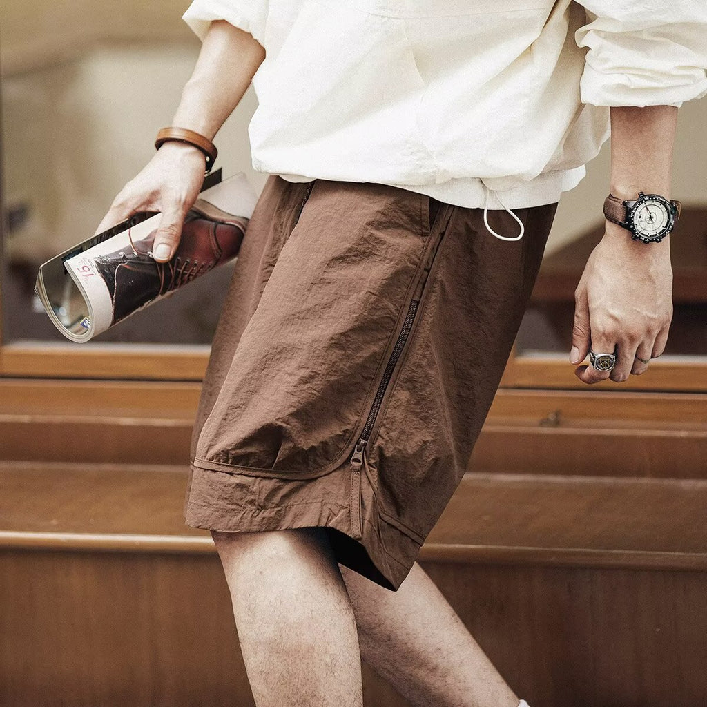 Summer Thin Trendy Brand Loose Breathable Mens Casual Cropped Pants