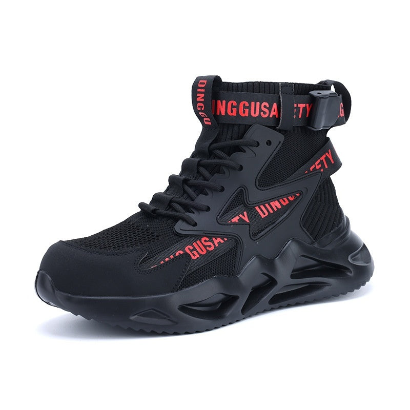 Steel-toe Work Shoes With Anti-smash And Puncture-resistant Features