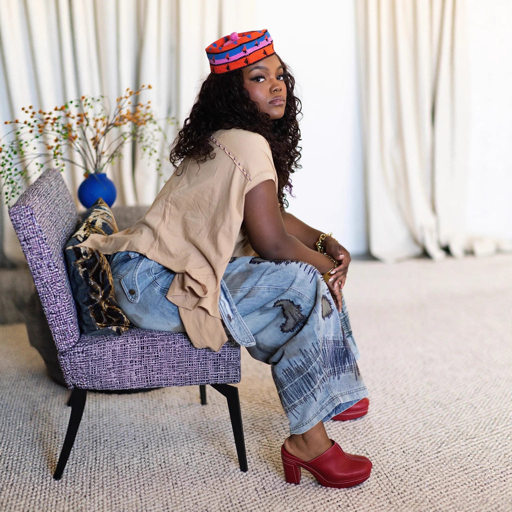 Wide-leg Boot-cut Stone-washed Jeans