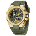 Mens Sports Outdoor Tactical Alloy Dual-Display Watch
