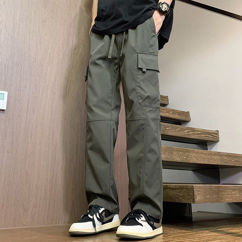 Men's Loose-Fit Straight-Cut Casual Sports Pants